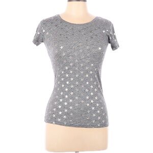 J. Crew Light Gray Short Sleeve T shirt with rose gold stars print 

Size XXS
